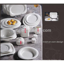 P&T porcelain factory square dinner plates, porcelain dinner sets, new design for restaurants